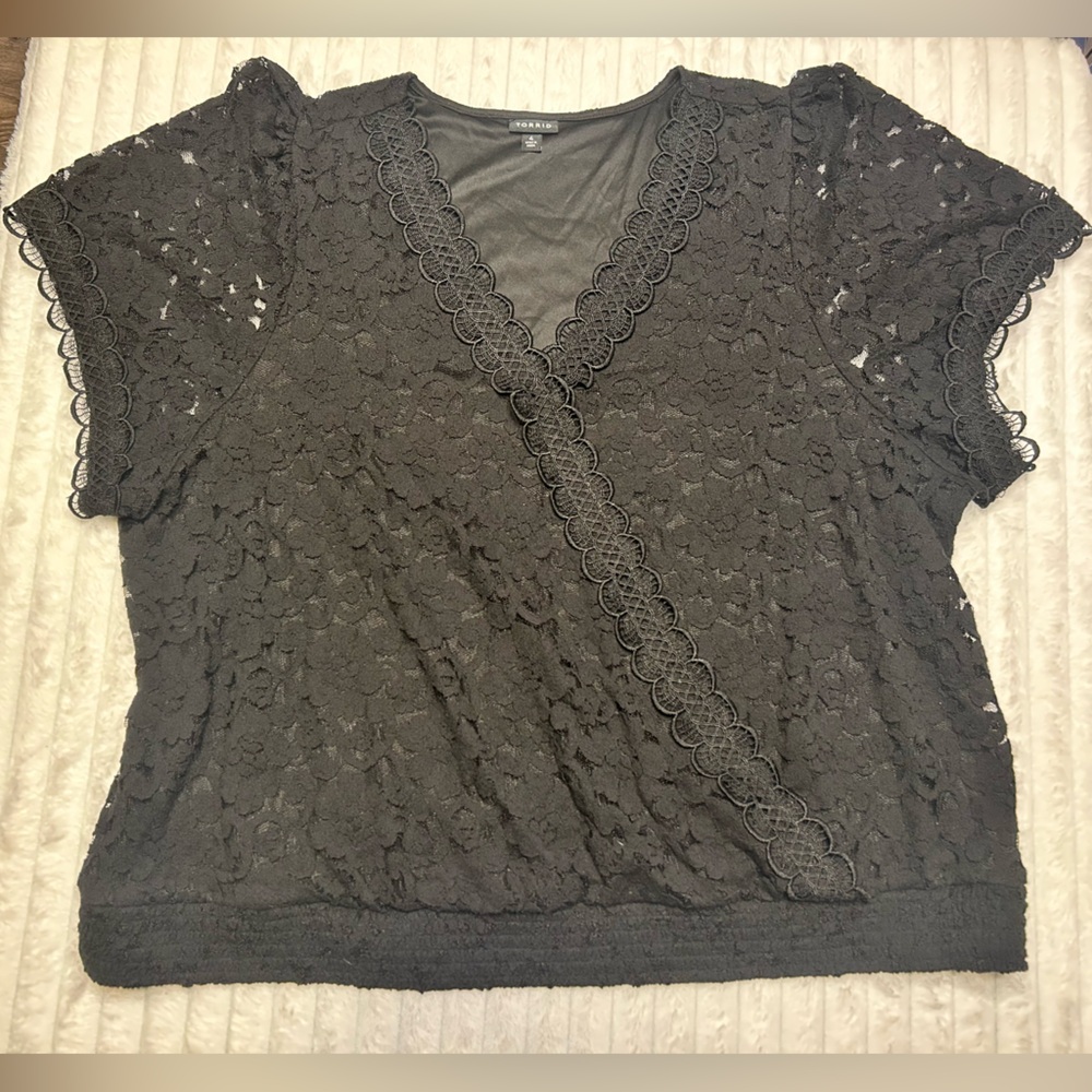 Torrid Black Blouse with Elegant Design